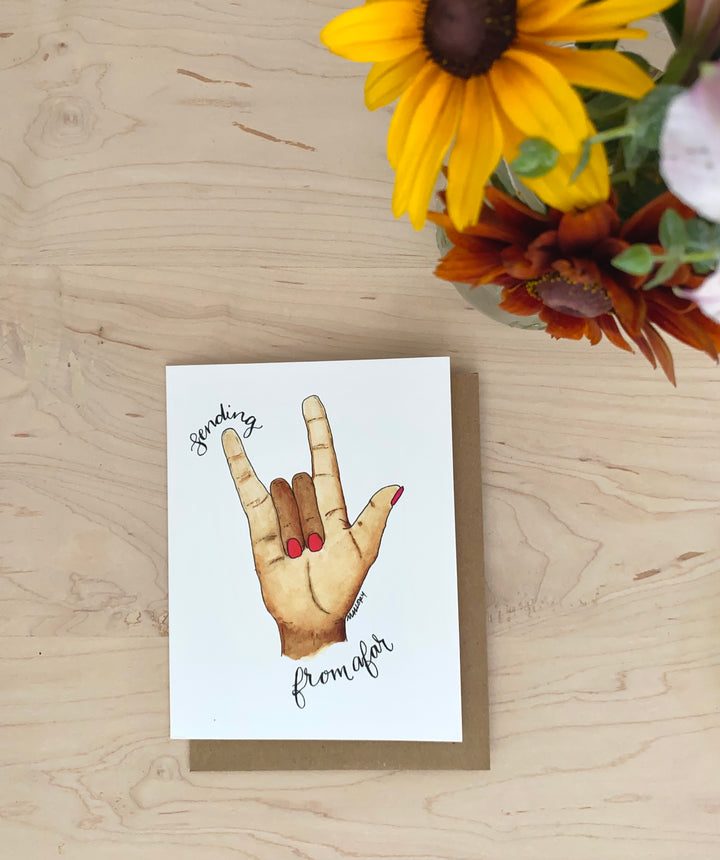 ASL Sending Love Anytime Encouragement Card