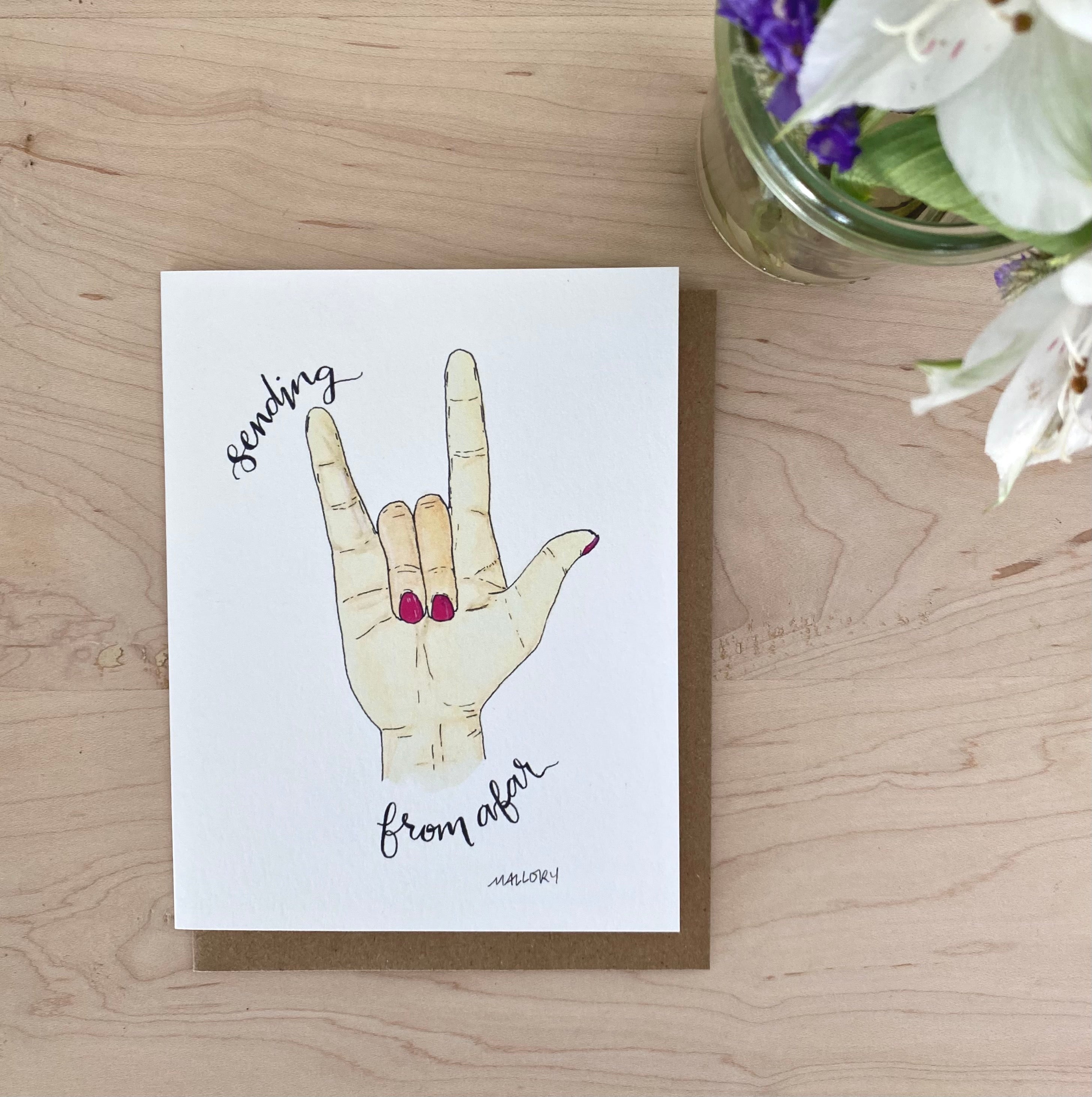 ASL Sending Love Anytime Card