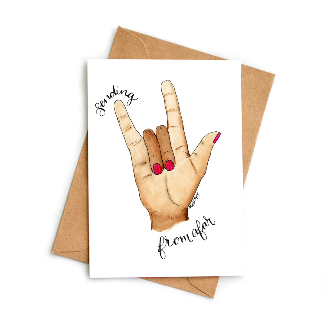 ASL Sending Love Anytime Encouragement Card