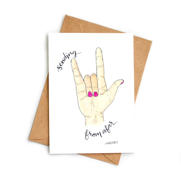 ASL Sending Love Anytime Encouragement Card