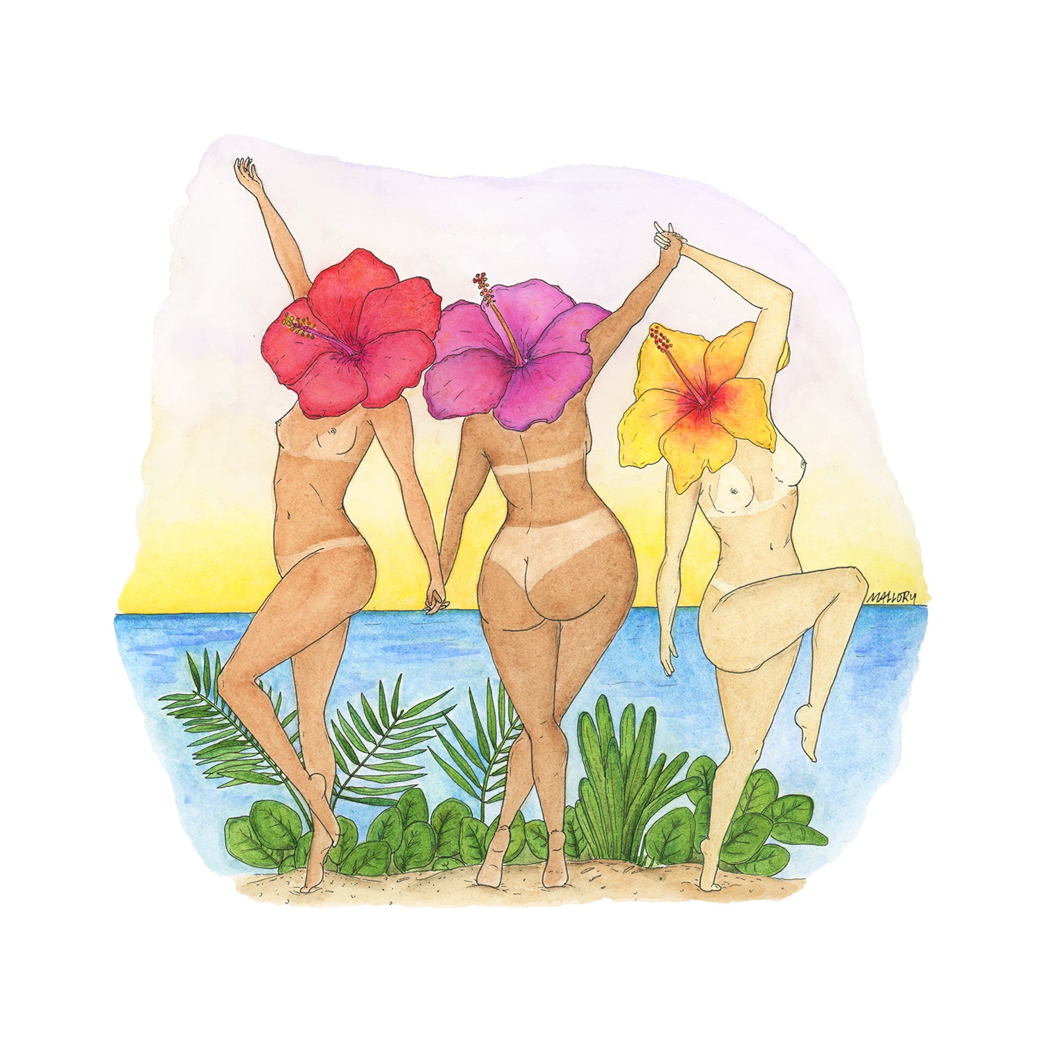 Manifesting Tanlines Hibiscus 8x10" Print