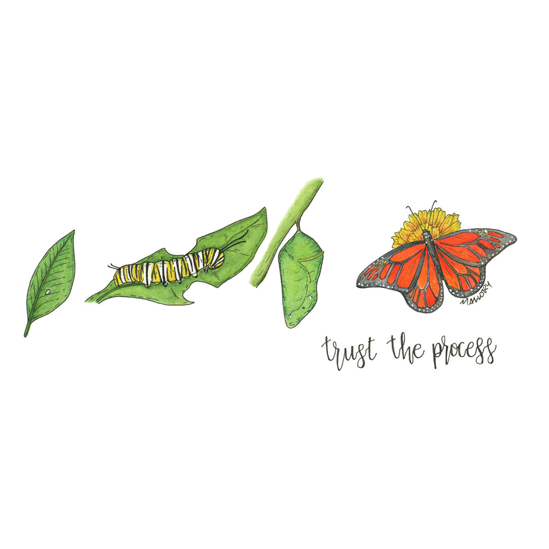 Trust the Process Monarch Butterfly Encouragement Card