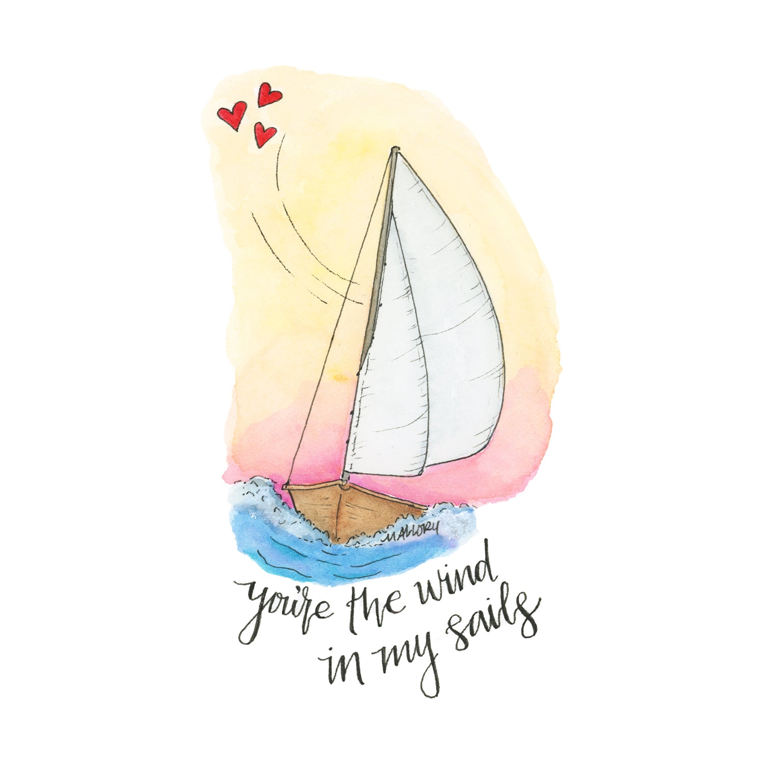 Wind in my Sails Valentine's Day Card