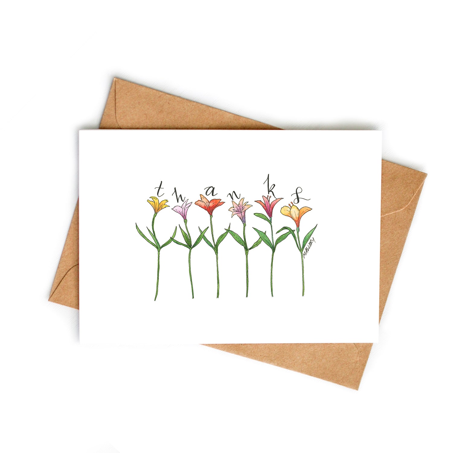 Alstroemeria Thank You Card