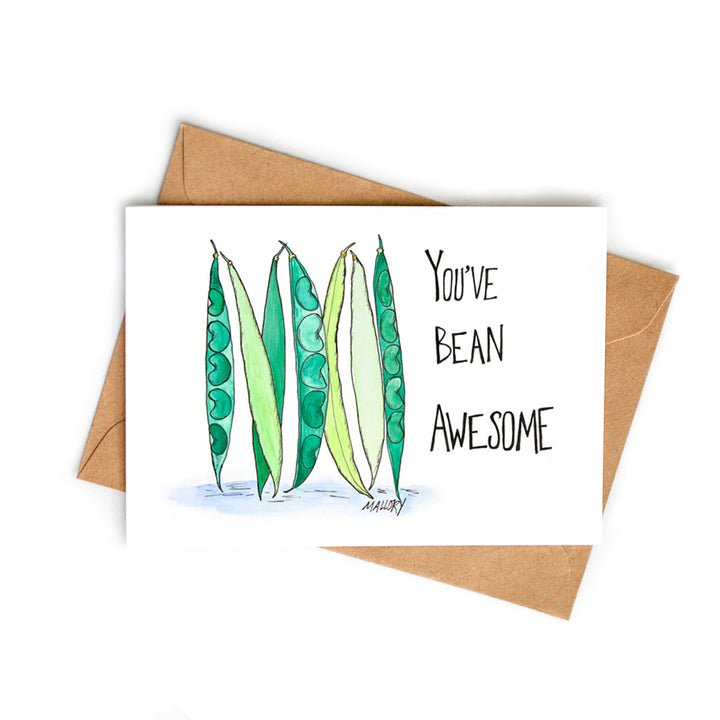 Bean Awesome Punny Thank You Card