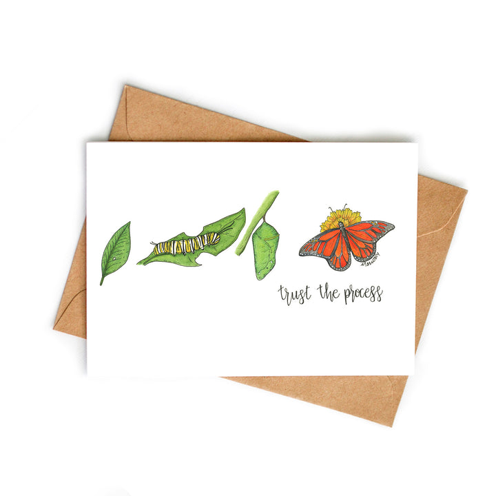 Trust the Process Monarch Butterfly Encouragement Card