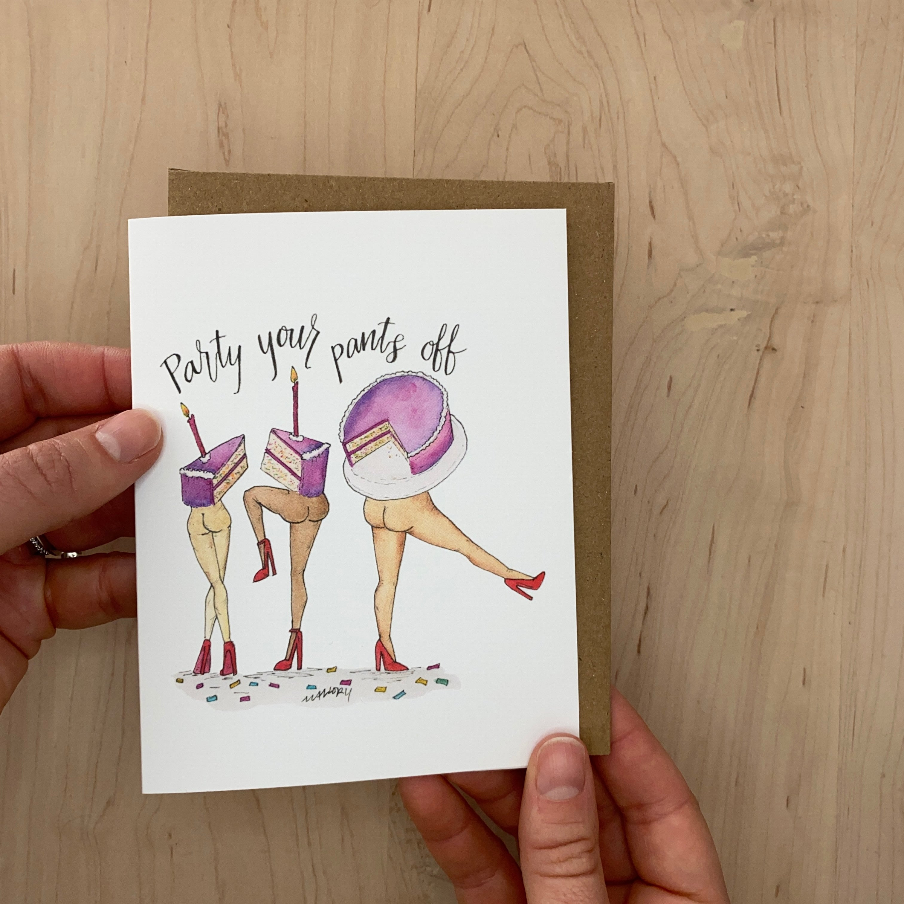 Party Your Pants Off Funny Birthday Card – Stem and Soul