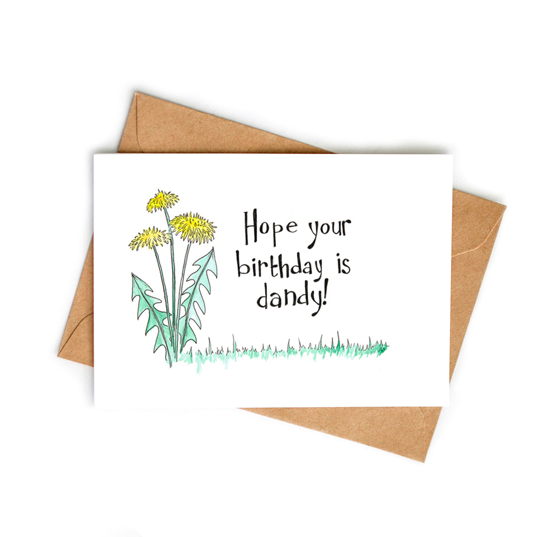 Hope Your Birthday is Dandy Cute Dandelion Birthday Card