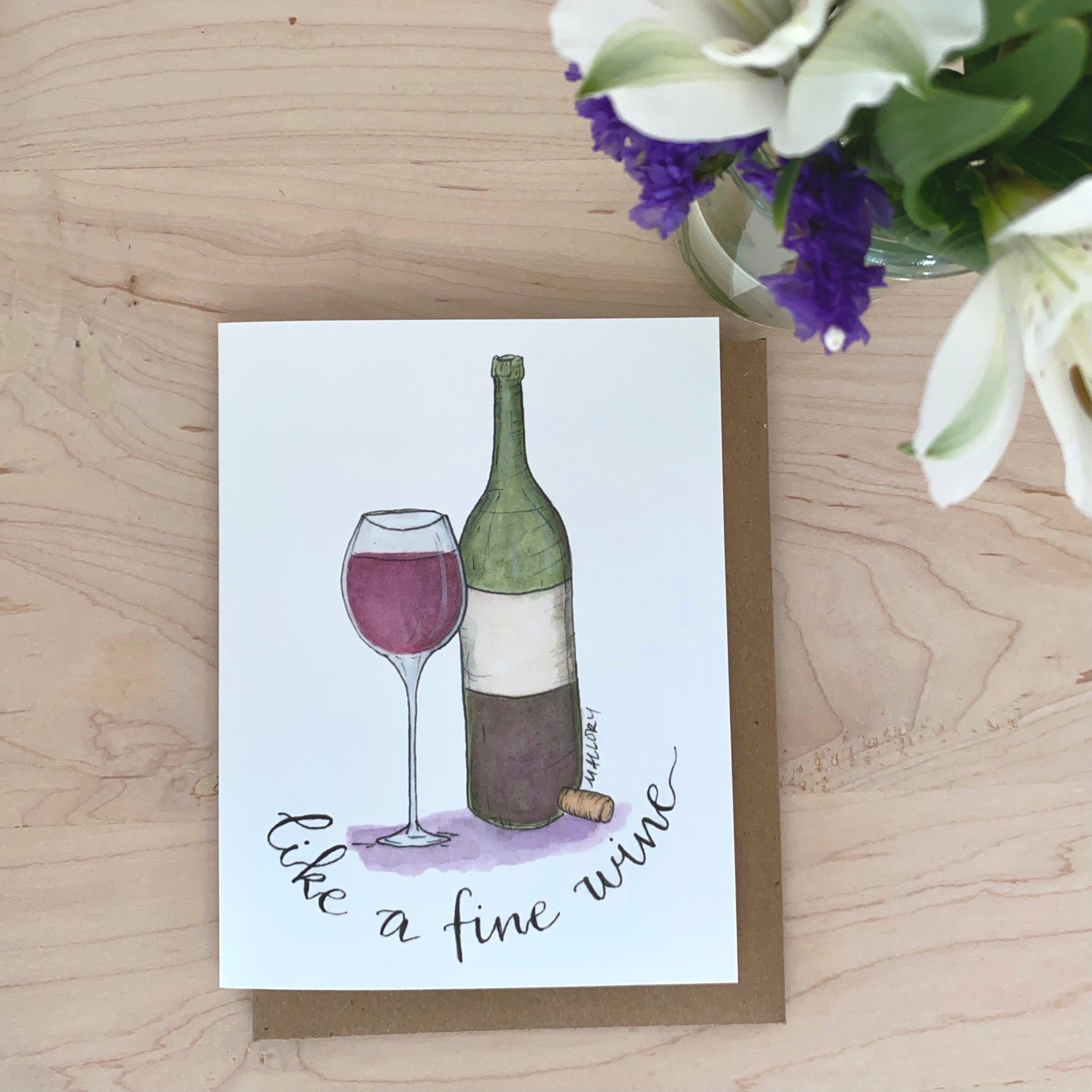 Fine Wine Birthday Card