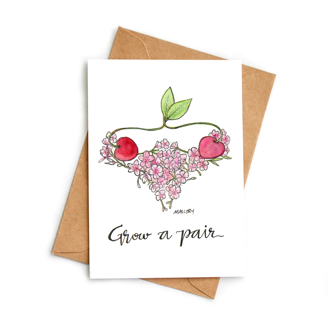 Grow a Pair Greeting Card