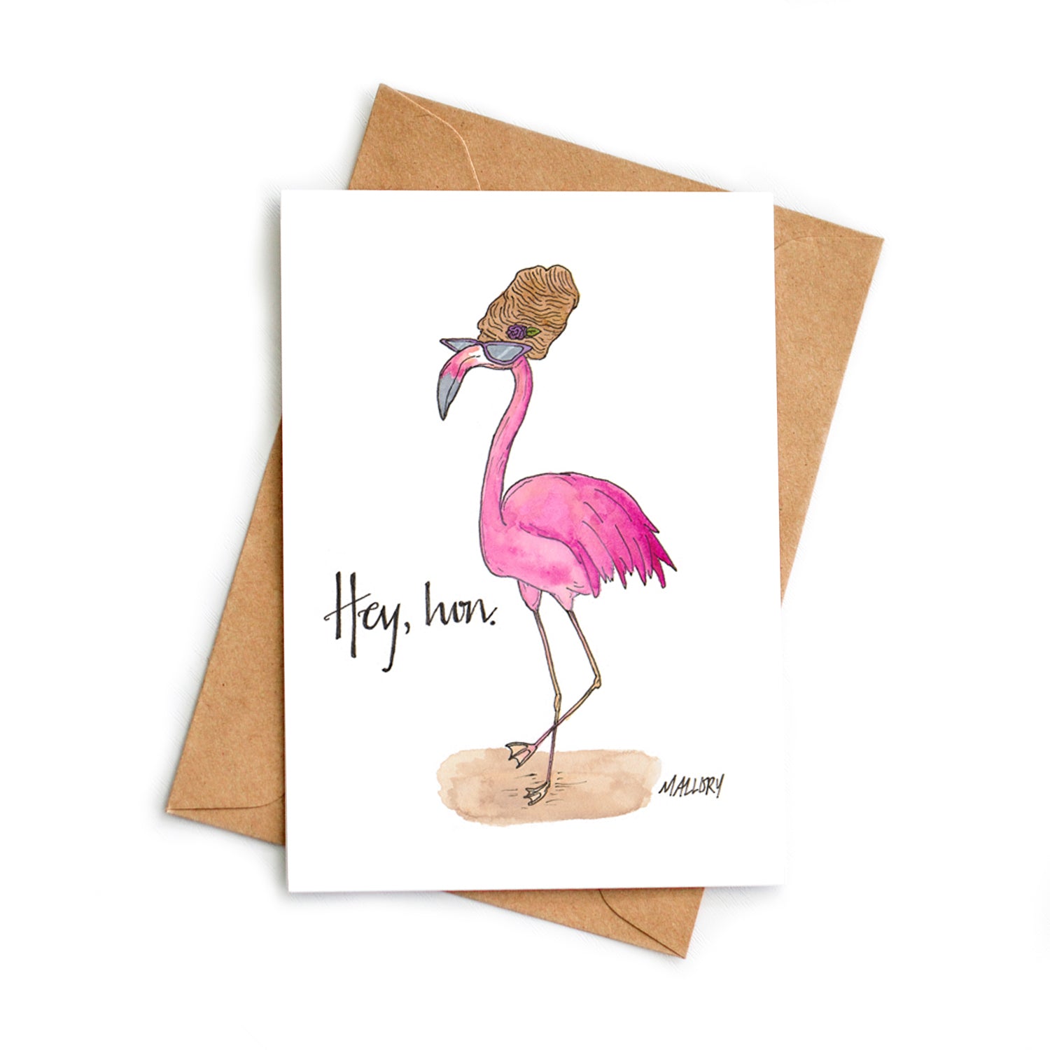 Hey Hon Flamingo Card