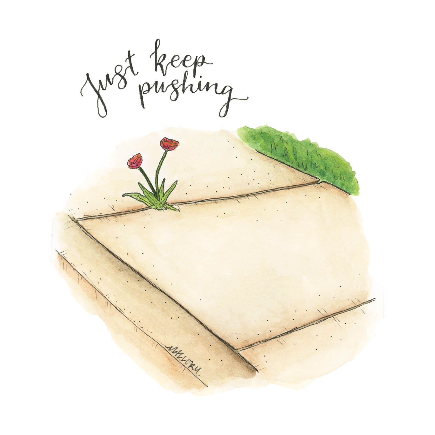 Keep Pushing Encouragement Card