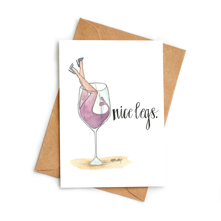 Nice Legs Funny Wine Card