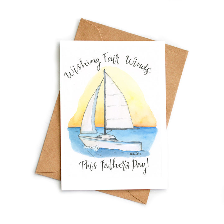 Fair Winds Sailboat Father's Day Card