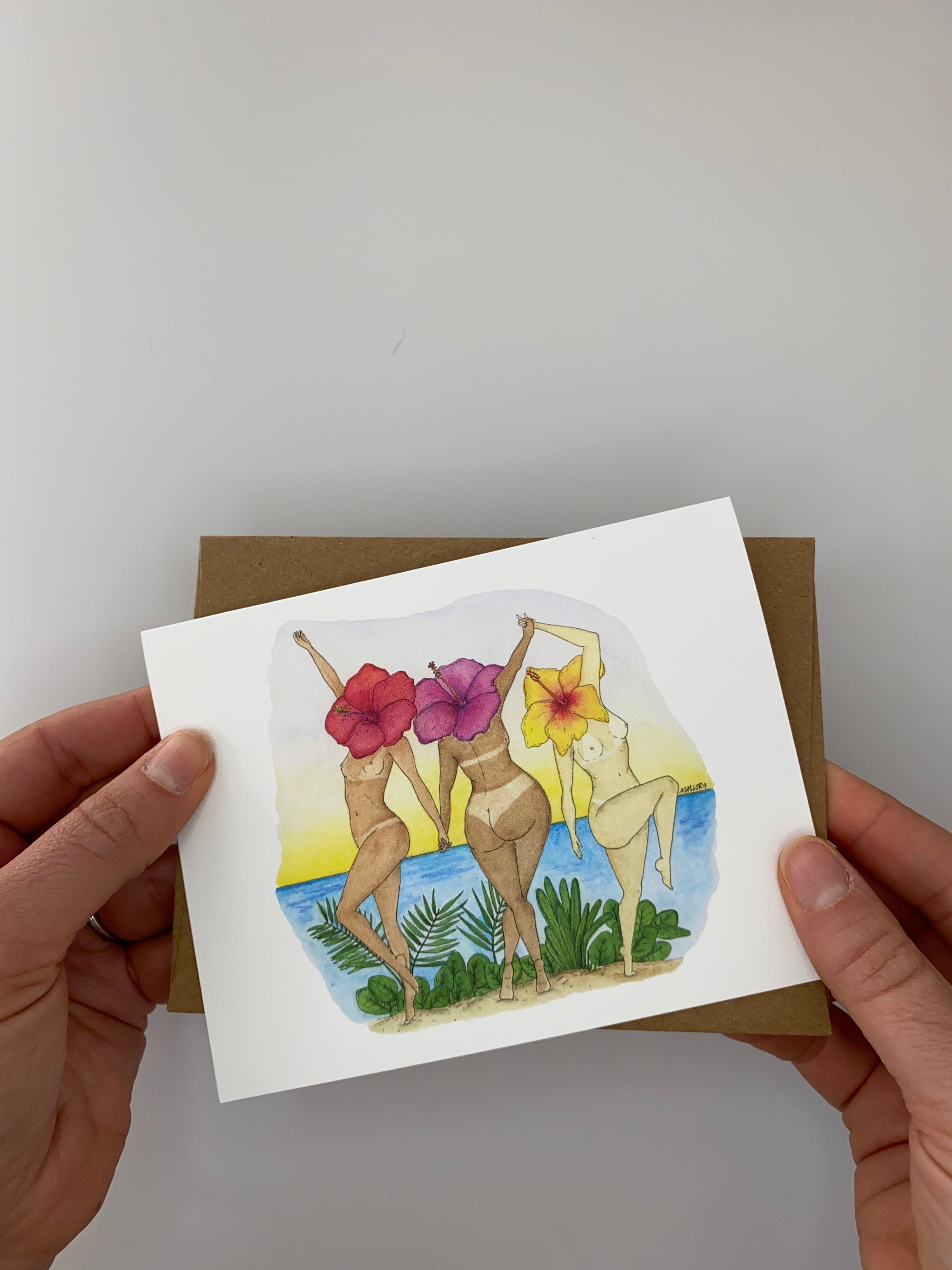 Manifesting Tanlines Hibiscus Anytime Card
