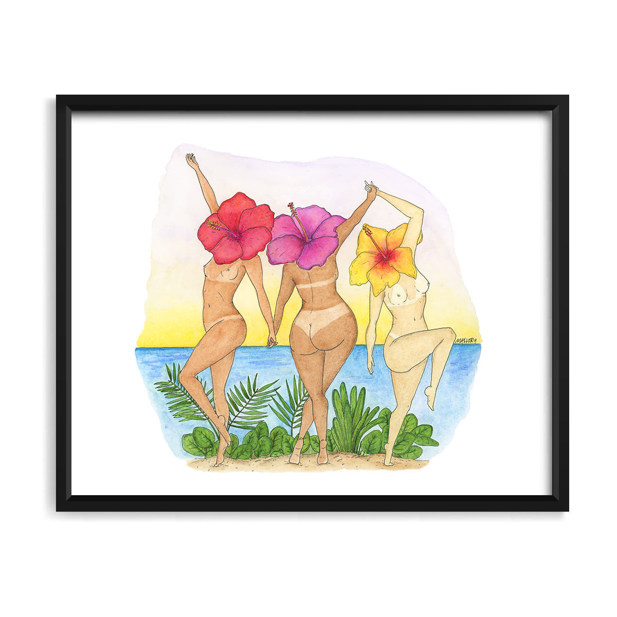 Manifesting Tanlines Hibiscus 8x10" Print