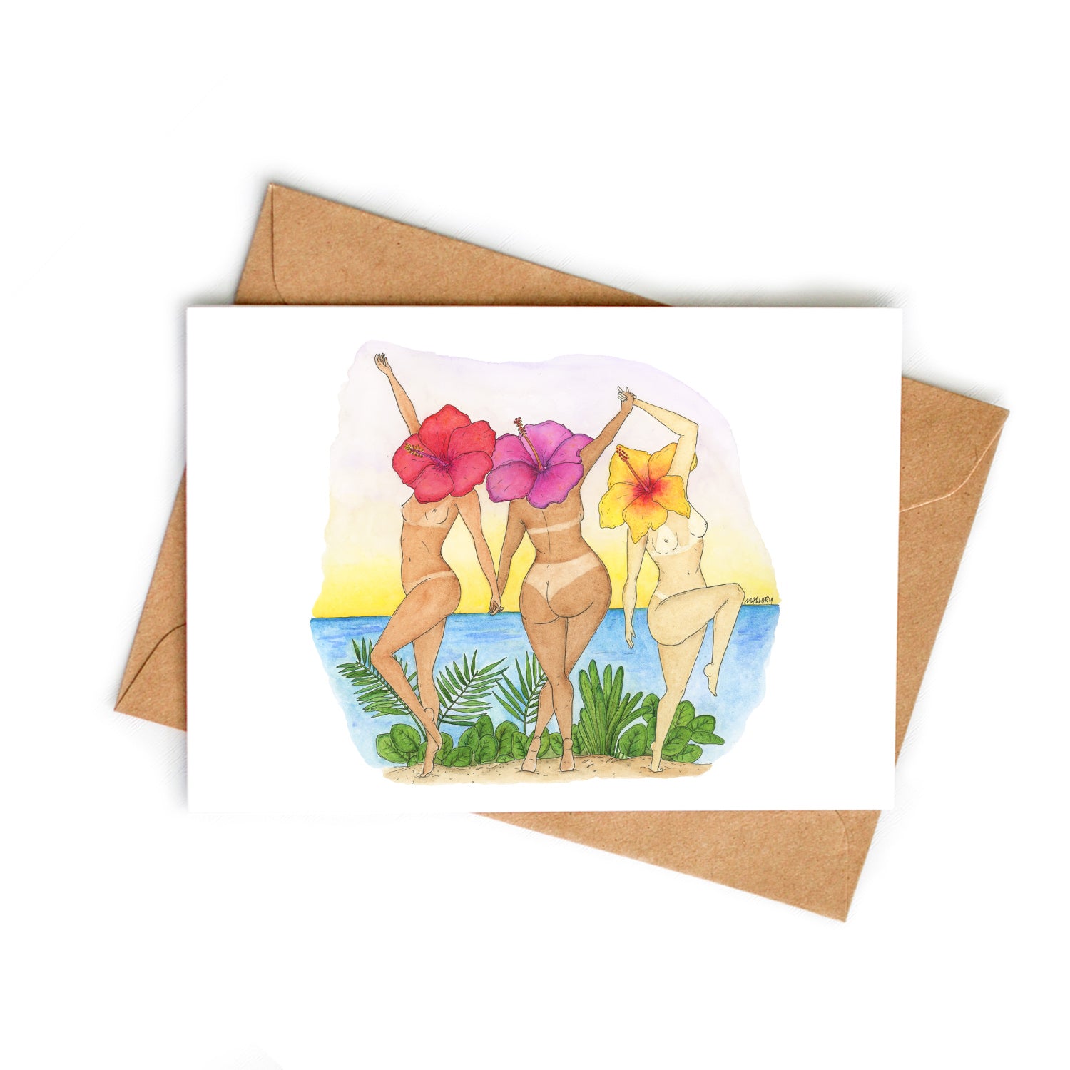 Manifesting Tanlines Hibiscus Anytime Card