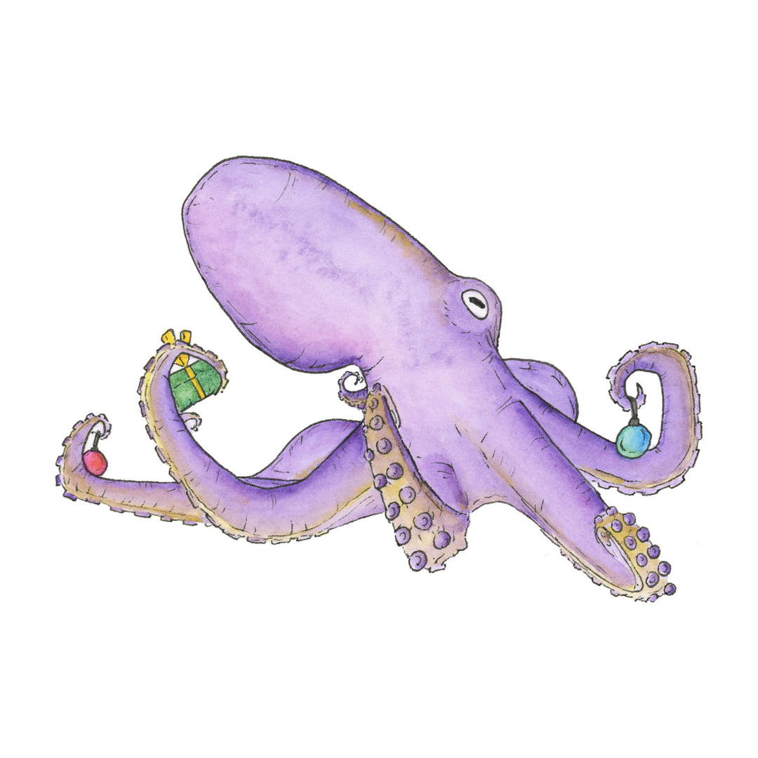 Spread Cheer Octopus Christmas Card